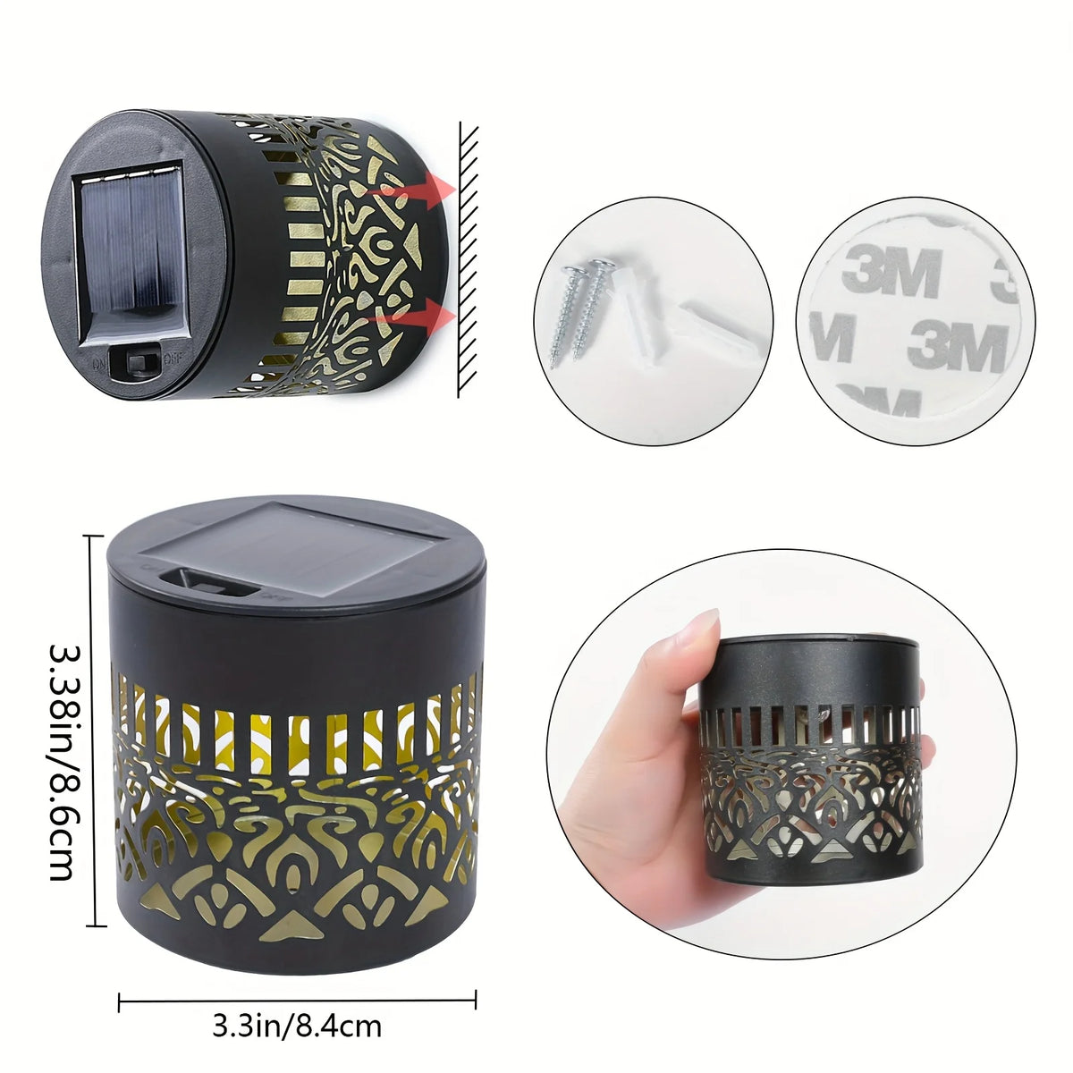 Stunning Mandala Outdoor Solar Wall And Table Lamp