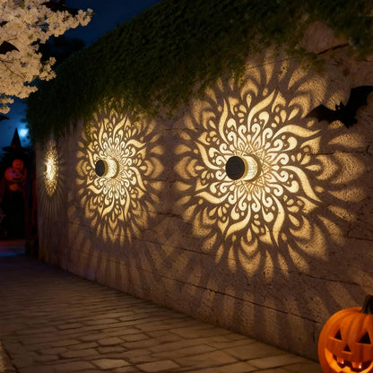 Stunning Mandala Outdoor Solar Wall And Table Lamp
