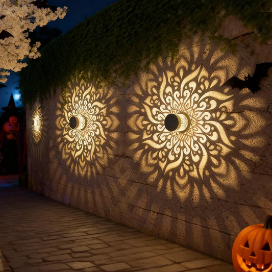 Stunning Mandala Outdoor Solar Wall And Table Lamp