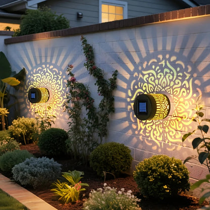 Stunning Mandala Outdoor Solar Wall And Table Lamp