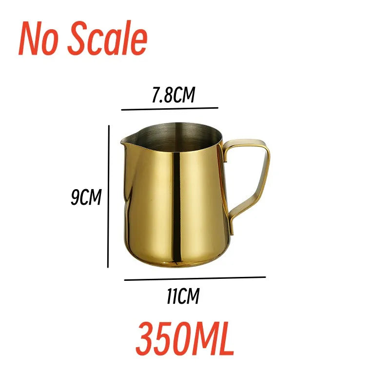 Stylish Gold Stainless Steel Coffee Frothing Pitcher