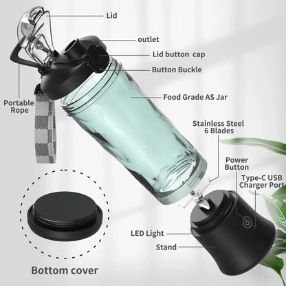 Portable Rechargeable Smoothie Blender