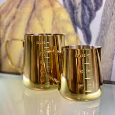 Stylish Gold Stainless Steel Coffee Frothing Pitcher